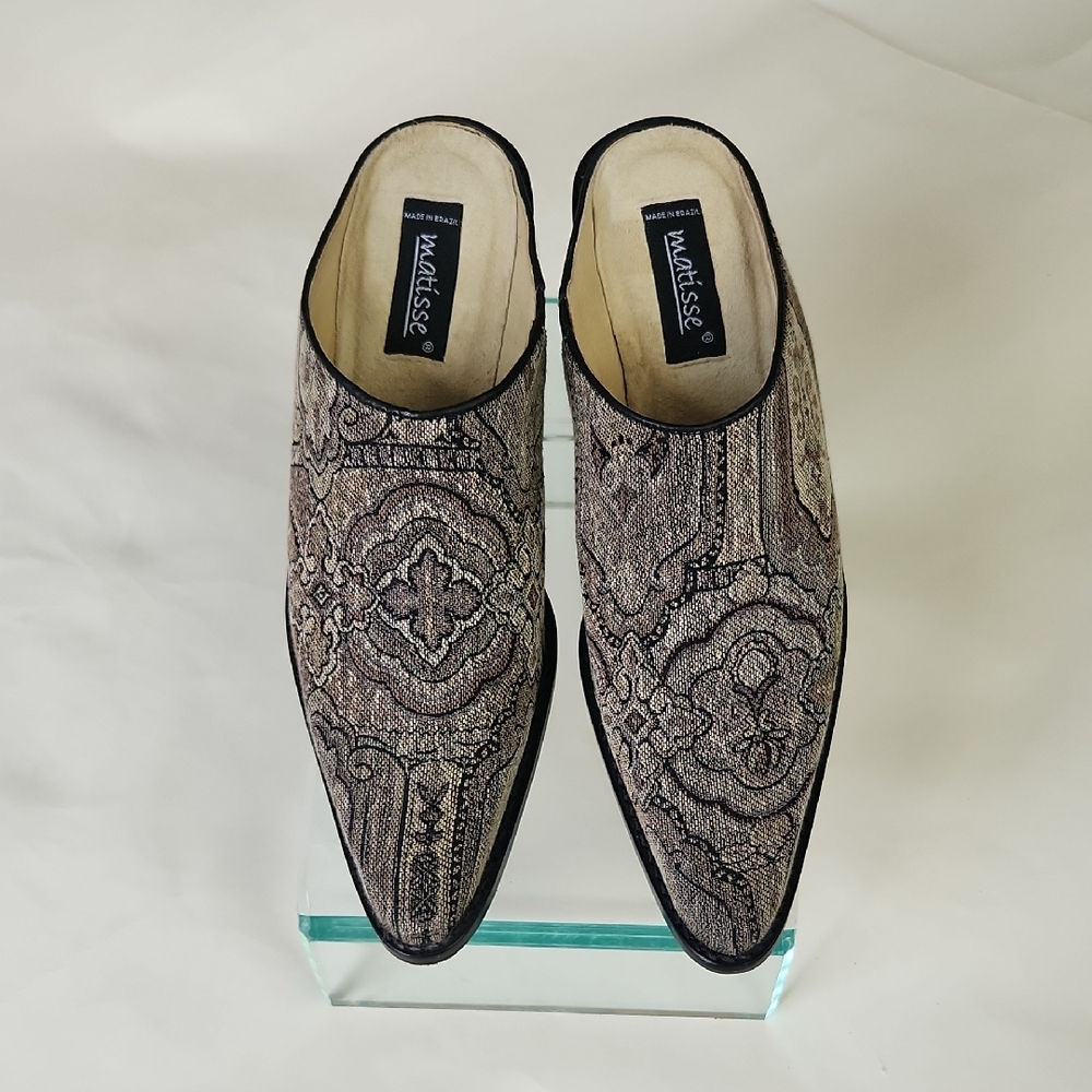 Matisse 9 Y2K Women's Black Brown Cream Western Style Mules